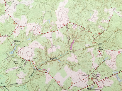 Antique Quinton, Virginia 1965 US Geological Survey Topographic Map – Hanover, New Kent, Henrico County, Orapax Farms, Bottoms Bridge, VA