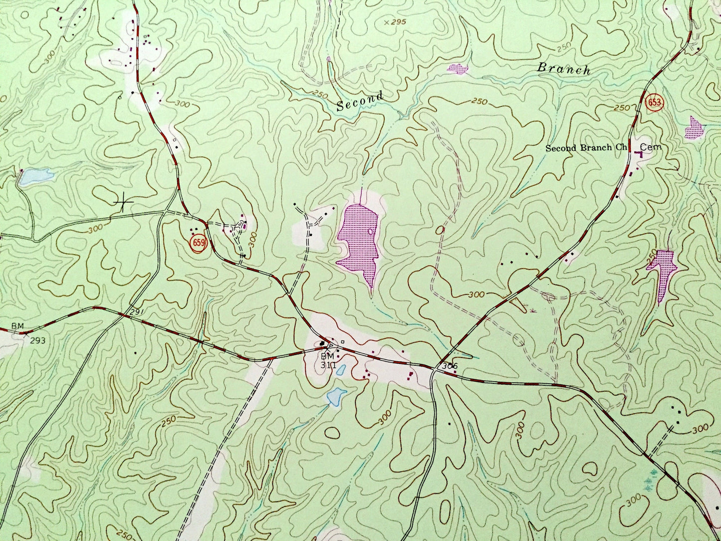 Antique Winterpock, Virginia 1963 US Geological Survey Topographic Map – Chesterfield, Amelia County, Lake Chesdin, Appomattox River, VA