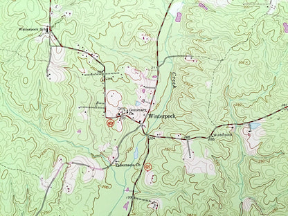 Antique Winterpock, Virginia 1963 US Geological Survey Topographic Map – Chesterfield, Amelia County, Lake Chesdin, Appomattox River, VA