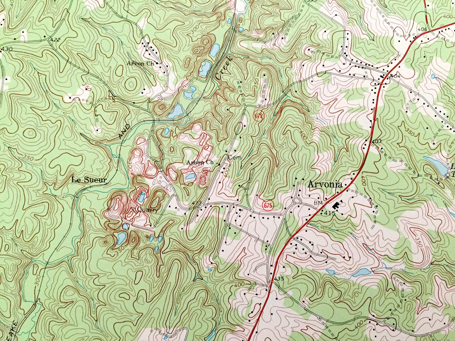 Antique Arvonia, Virginia 1968 US Geological Survey Topographic Map – Fluvanna, Buckingham County, James River, Bremo Bluff, New Canton, VA