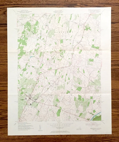 Antique Berryville, Virginia & West Virginia 1955 US Geological Survey Topographic Map – Clarke, Jefferson County, Wickliffe Summit Point VA