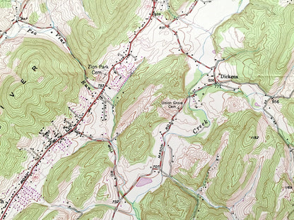 Antique Evitts Creek, Maryland 1949 US Geological Survey Topographic Map – Cumberland, Pennsylvania, Yonkers, Rocky Gap State Park, MD PA