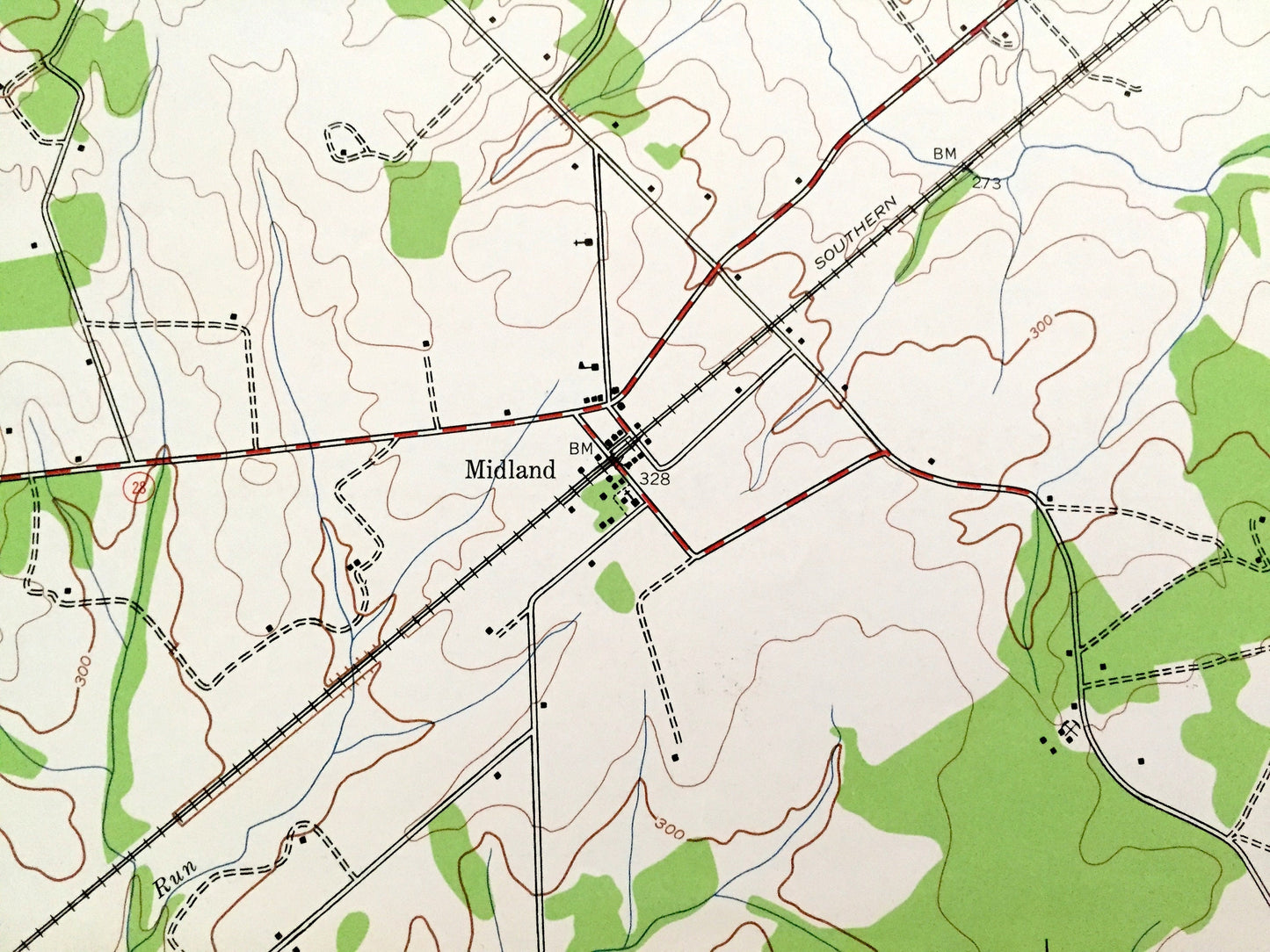 Antique Midland, Virginia 1943 US Geological Survey Topographic Map – Fauquier County, Catlett, Calverton, Bealeton, Morrisville, Elk Run VA