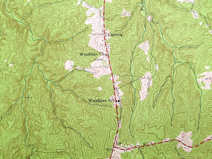 Antique Manassas, Virginia 1956 US Geological Survey Topographic Map – Prince William County, Independent Hill, Lake Jackson, Bull Run, VA