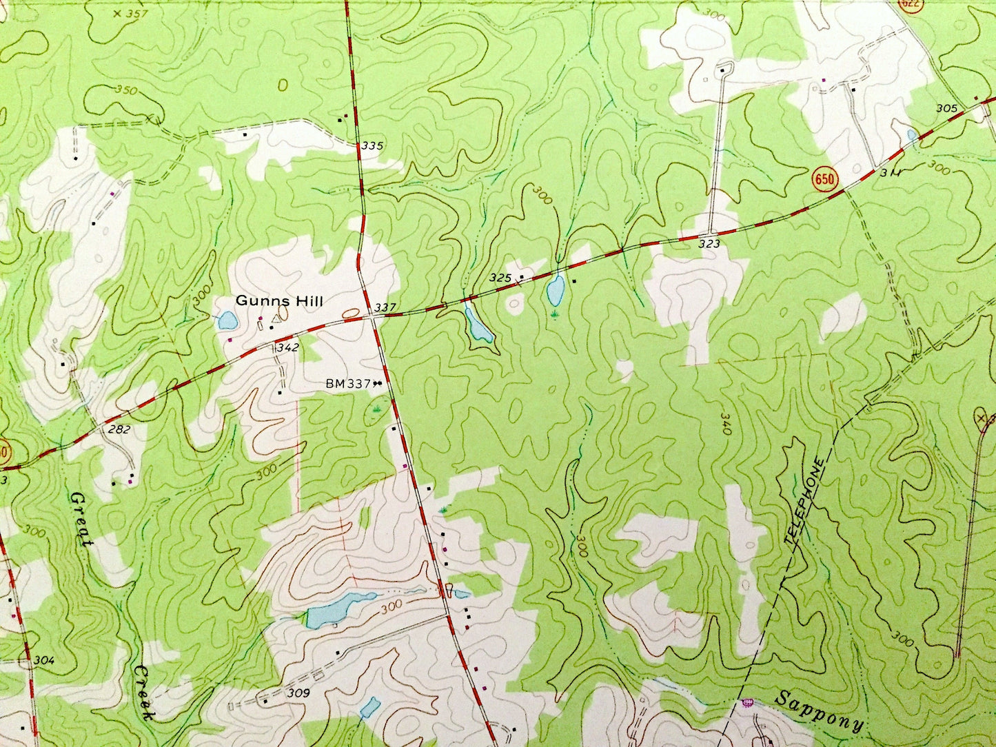 Antique Dewitt, Virginia 1963 US Geological Survey Topographic Map – Dinwiddie County, Butterworth, Colemans Lake, Baptist Church, Farm, VA