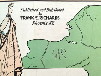 Antique Title Page, 1941 Historical Atlas of New York State by WP Munger – NYC, Upstate, Long Island, Adirondacks, Catskills Hudson River NY