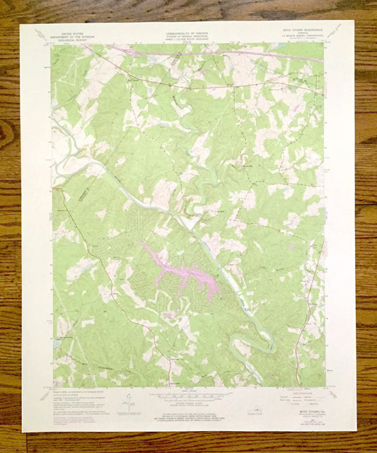 Antique Boyd Tavern, Virginia 1967 US Geological Survey Topographic Map – Albemarle, Fluvanna County, Lake Monticello, Union Mills, VA