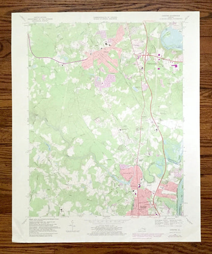 Antique Chester, Virginia 1969 US Geological Survey Topographic Map – Chesterfield County, Colonial Heights City, Dutch Gap Conservation, VA