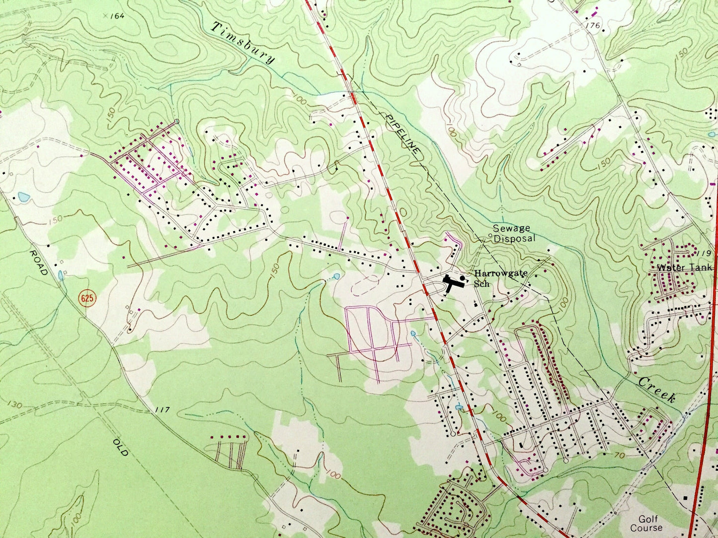 Antique Chester, Virginia 1969 US Geological Survey Topographic Map – Chesterfield County, Colonial Heights City, Dutch Gap Conservation, VA