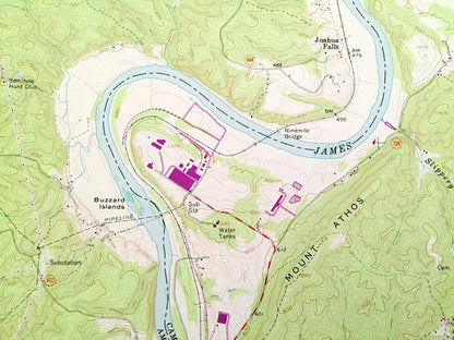 Antique Kelly, Virginia 1963 US Geological Survey Topographic Map – Amherst, Campbell County, Appomattox, Lynchburg, Madison Heights, VA