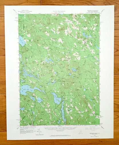 Antique Newfield, Maine 1958 US Geological Survey Topographic Map – York County, Parsonsfield, Limerick, Alfred, Milton, New Hampshire, ME