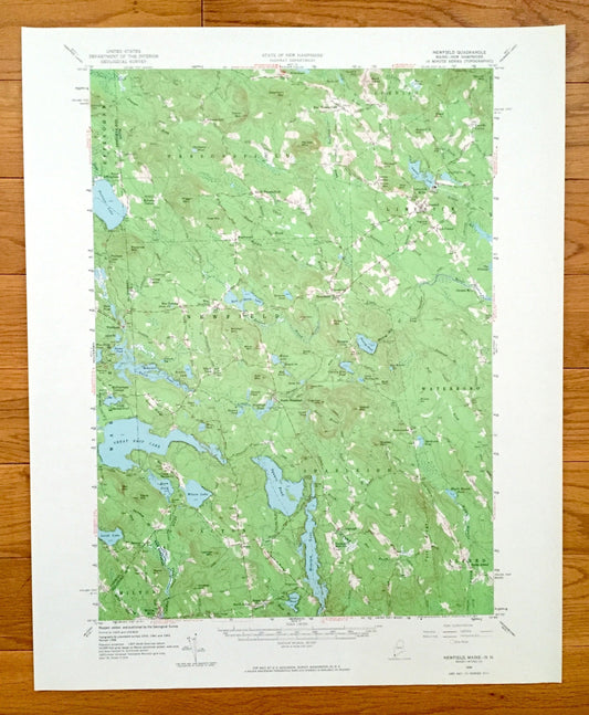 Antique Newfield, Maine 1958 US Geological Survey Topographic Map – York County, Parsonsfield, Limerick, Alfred, Milton, New Hampshire, ME