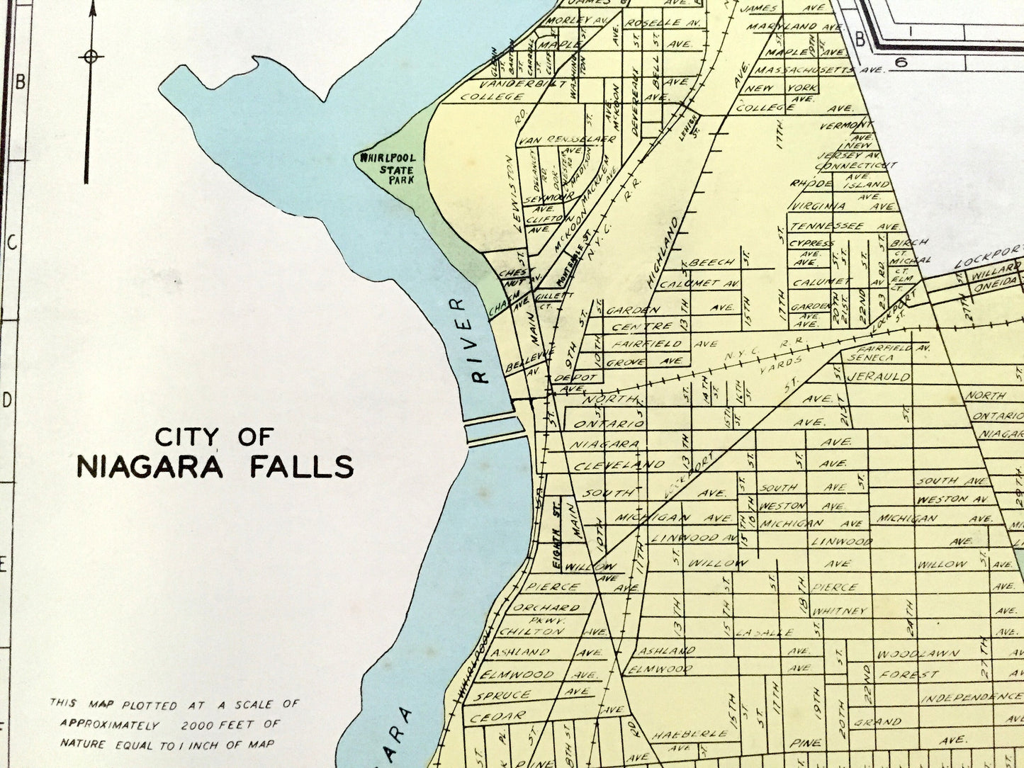 Antique Niagara Falls, Hudson, Cortland & Glen Cove, New York 1941 Historical Atlas City Street Map – Nassau, Columbia County, River Valley