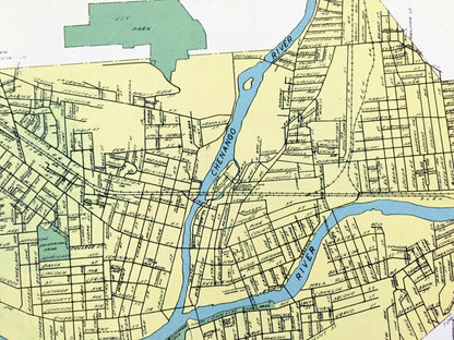 Antique Binghamton, Hornell, Ogdensbug & Amsterdam, New York 1941 Historical Atlas City Street Map – Broome, Steuben, St Lawrence County, NY