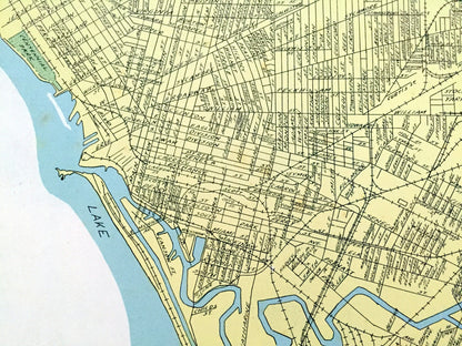 Antique Buffalo, New York 1941 Historical Atlas City Street Map – Erie County, Niagara River, Allentown, Kaisertown, University Heights, NY