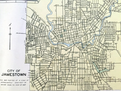 Antique Lockport, Mount Vernon, Jamestown & Cohoes, New York 1941 Historical Atlas City Street Map – Niagara, Westchester, Albany County, NY