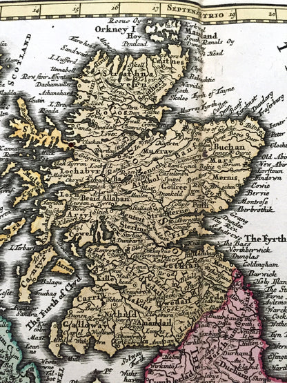 Antique 1718 Anglia, Scotia & Hibernia by Christoph Weigel – United Kingdom, Ireland, Scotland, England, Wales, London, Dublin, Belgium, UK