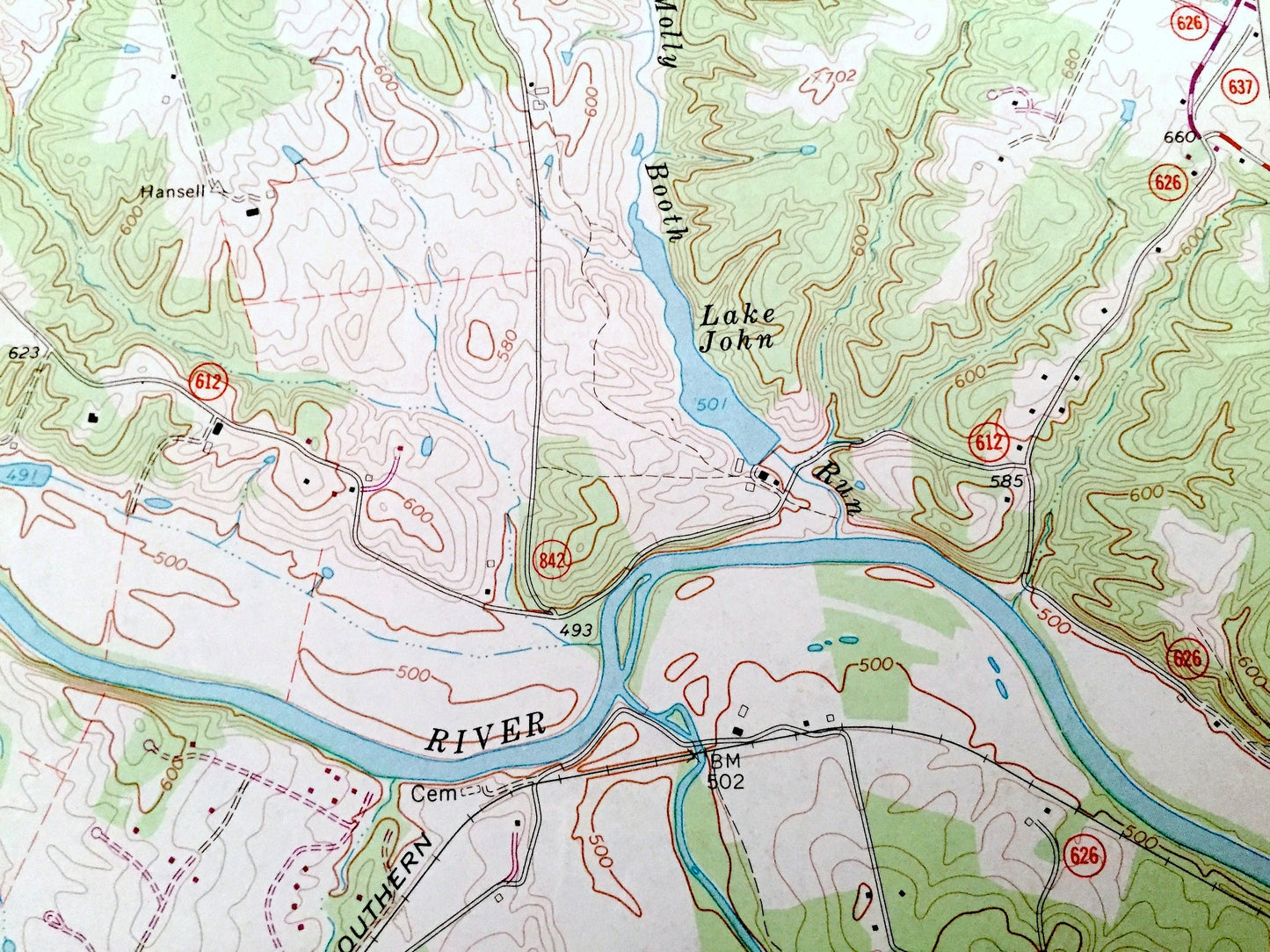 Antique Strasburg, Virginia 1966 US Geological Survey Topographic Map – Waterlick, Washington National Forest, Buckton Dilbeck Shenandoah VA