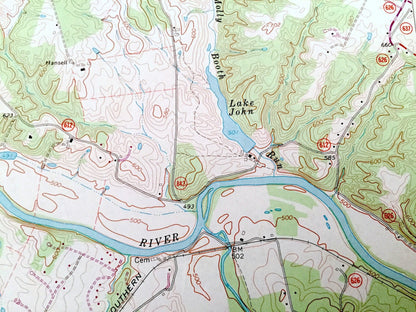 Antique Strasburg, Virginia 1966 US Geological Survey Topographic Map – Waterlick, Washington National Forest, Buckton Dilbeck Shenandoah VA