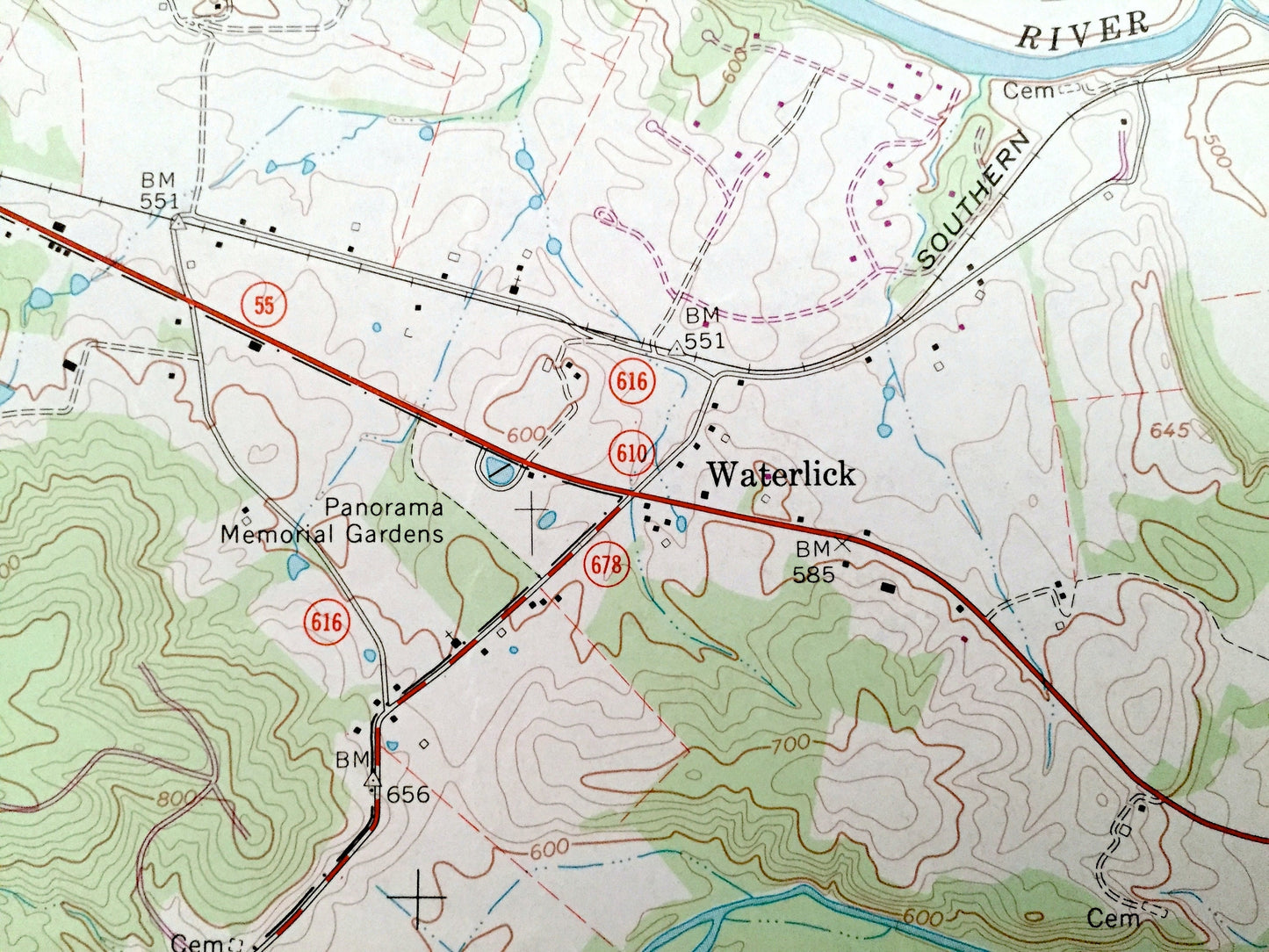 Antique Strasburg, Virginia 1966 US Geological Survey Topographic Map – Waterlick, Washington National Forest, Buckton Dilbeck Shenandoah VA