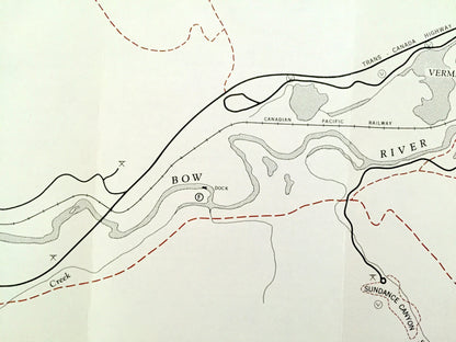 Antique 1965 Banff National Park Trails, Alberta, Canada Geological Survey Topographic Map – Canadian Rockies, Lake Louise, Jasper, Yoho CAN
