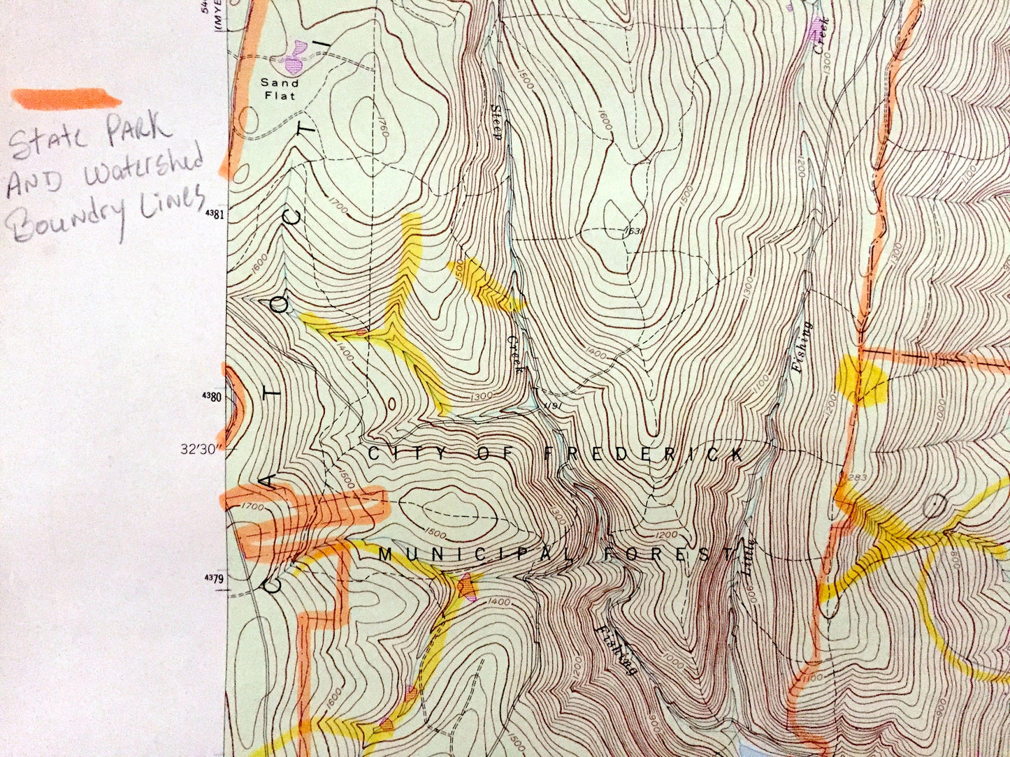 Antique Catoctin Furnace, Maryland 1953 US Geological Survey Topographic Map – Frederick County, Cunningham Falls, Lewiston, Thurmont, MD