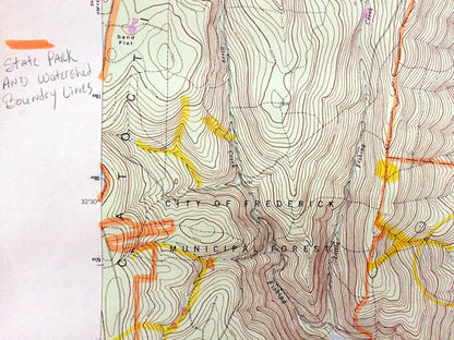Antique Catoctin Furnace, Maryland 1953 US Geological Survey Topographic Map – Frederick County, Cunningham Falls, Lewiston, Thurmont, MD