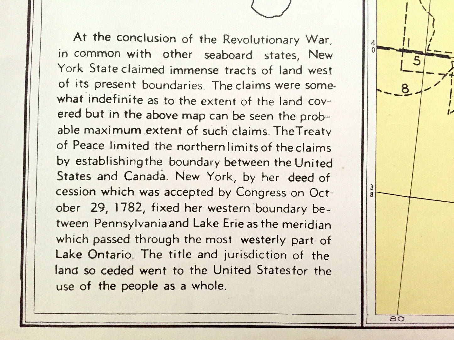 Antique 1941 Royal Grants of the New World Map from WP Munger's Historical Atlas of New York State – Manhattan, Long Island, Adirondacks, NY