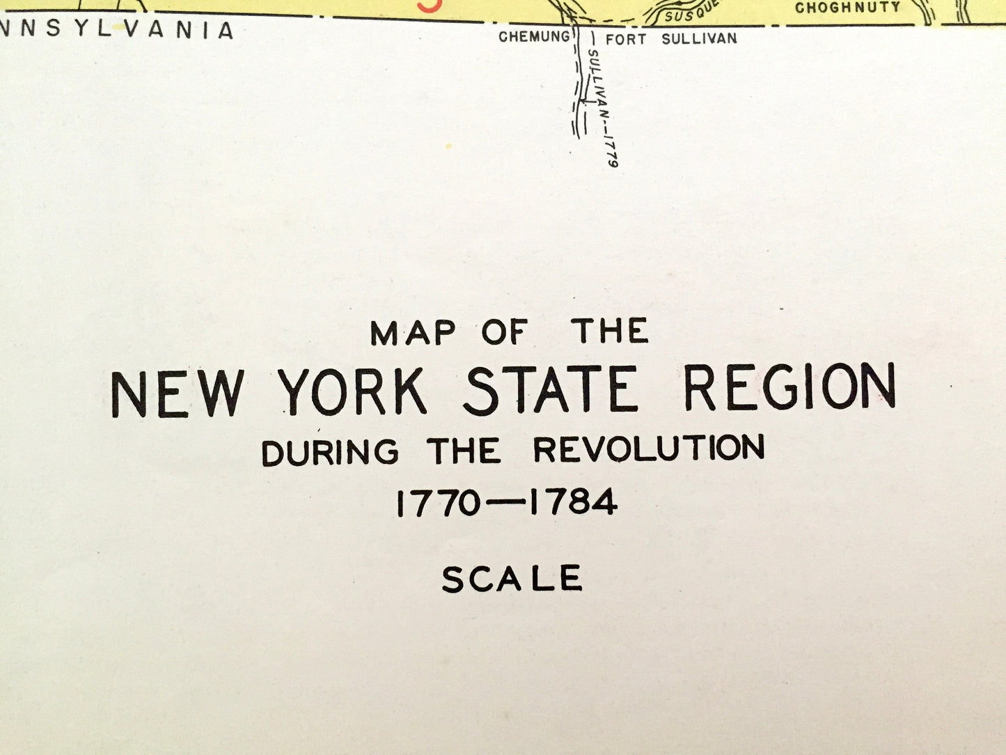 Antique 1941 New York Revolutionary Wartime Map from WP Munger's Historical Atlas of New York State – Manhattan, Long Island, Adirondacks NY