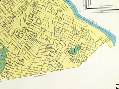 Antique Schenectady, Lackawanna & Plattsburgh, New York 1941 Historical Atlas City Street Map – Erie, Clinton County, Lake Champlain, NY