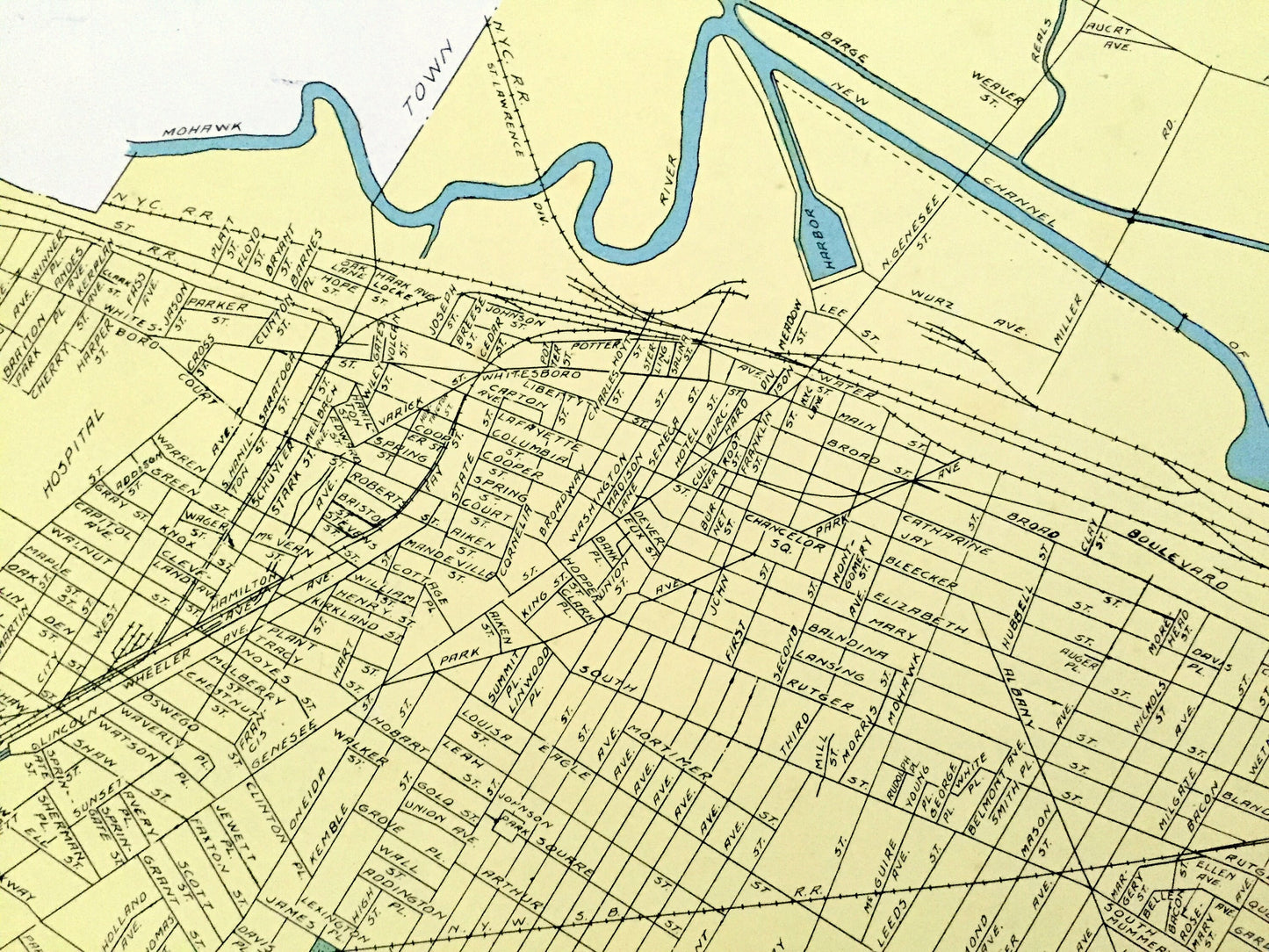 Antique Utica, Gloversville & Sherrill, New York 1941 Historical Atlas City Street Map – Oneida, Fulton, County, Mohawk River Valley, NY