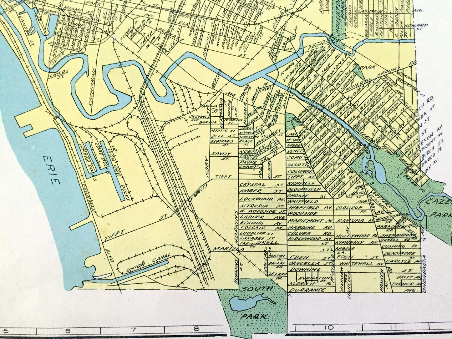 Antique Buffalo, New York 1941 Historical Atlas City Street Map – Erie County, Niagara River, Allentown, Kaisertown, University Heights, NY