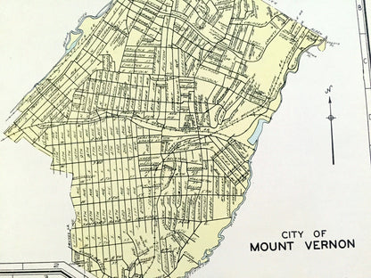 Antique Lockport, Mount Vernon, Jamestown & Cohoes, New York 1941 Historical Atlas City Street Map – Niagara, Westchester, Albany County, NY