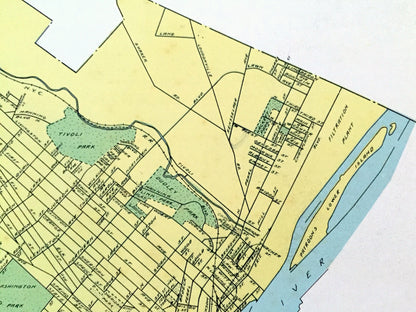 Antique Albany, New York 1941 Historical Atlas City Street Map – County, Hudson River Valley, Center Square, Pine Hills, Beverwyck, NY