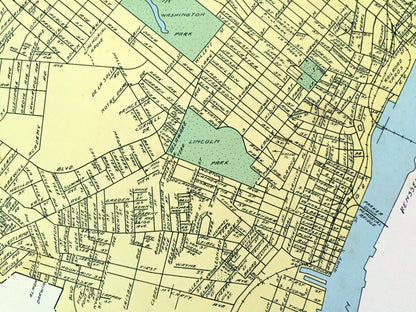 Antique Albany, New York 1941 Historical Atlas City Street Map – County, Hudson River Valley, Center Square, Pine Hills, Beverwyck, NY
