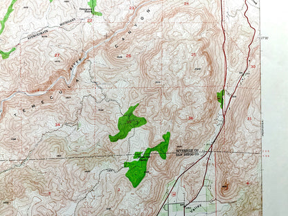 Antique Temecula, California 1948 US Geological Survey Topographic Map – Riverside, San Diego County, Santa Rosa, Rainbow, Fallbrook, CA