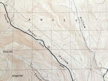 Antique Margaretville, New York 1946 US Geological Survey Topographic Map – Delaware County, Catskills State Park, Middletown, Bovina, NY