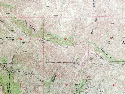 Antique Santiago Peak, California 1954 US Geological Survey Topographic Map – Riverside, Orange County, Trabuco Oaks, Canyon, Modjeska, CA