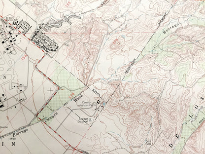 Antique El Toro, California 1968 US Geological Survey Topographic Map – Orange County, Marine Air Base, Irvine, Limestone Canyon Park, CA