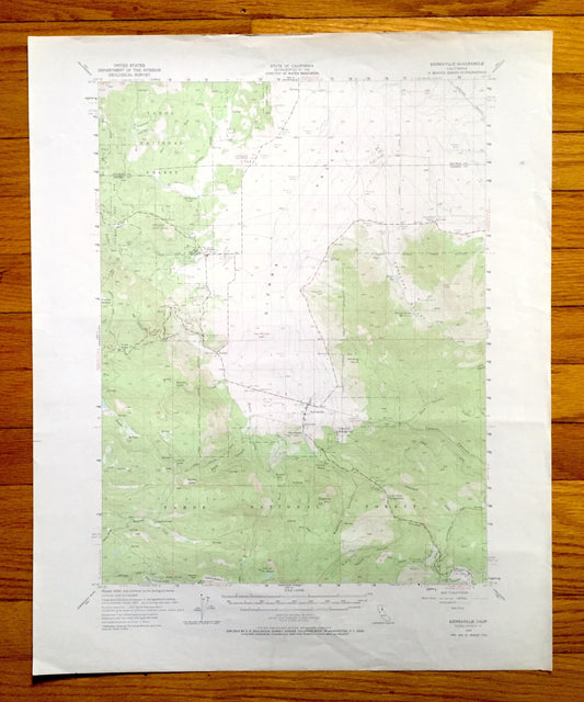 Antique Sierraville, California 1955 US Geological Survey Topographic Map – Plumas, Sierra County, Tahoe National Forest, Sierra Valley, CA