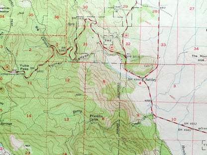 Antique Sierraville, California 1955 US Geological Survey Topographic Map – Plumas, Sierra County, Tahoe National Forest, Sierra Valley, CA