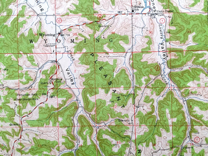 Antique Spring Green, Wisconsin 1960 US Geological Survey Topographic Map – Richland, Sauk, Iowa County, Lone Rock, Wyoming, Taliesin, WI