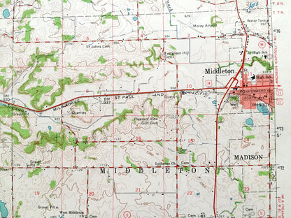 Antique Cross Plains, Wisconsin 1962 US Geological Survey Topographic Map – Dane County, Middleton, Black Earth, Mt Horeb, Mazomanie, WI
