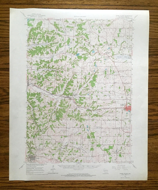 Antique Cross Plains, Wisconsin 1962 US Geological Survey Topographic Map – Dane County, Middleton, Black Earth, Mt Horeb, Mazomanie, WI