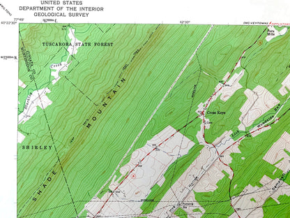 Antique Blairs Mills, Pennsylvania 1960 US Geological Survey Topographic Map – Juniata, Perry, Huntingdon, Franklin County, Lack, Tell, PA