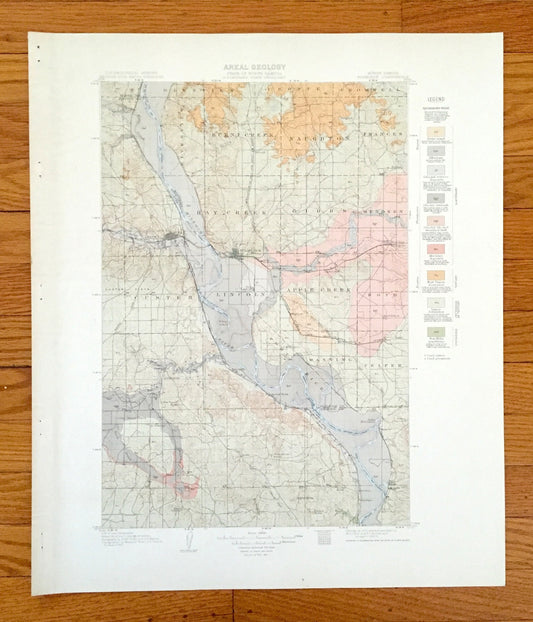Antique Bismarck, North Dakota 1911 US Geological Survey Topographic Map – Morton, Burleigh, Emmons County, Mandan, Lincoln, Custer, ND