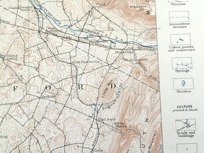 Antique Chambersburg, Pennsylvania 1902 US Geological Survey Topographic Map – Waynesboro, Greencastle, South Mountain, Franklin County, PA