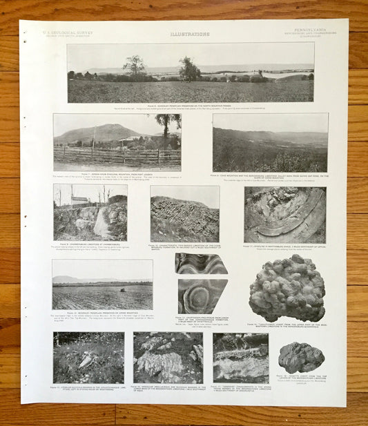 Antique Mercersburg-Chambersburg, Pennsylvania 1909 US Geological Survey Topographic Photographs – Fulton, Franklin County, Schooley Plain
