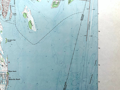 Antique Rockwood, Michigan 1967 US Geological Survey Topographic Map – Wayne, Monroe County, Gibraltar, Grosse Ile, Milleville Beach, MI