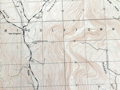 Antique Margaretville, New York 1946 US Geological Survey Topographic Map – Delaware County, Catskills State Park, Middletown, Bovina, NY